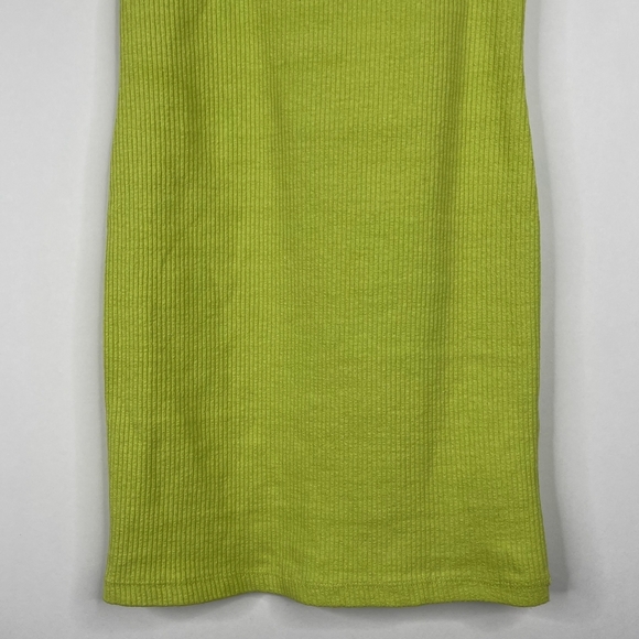 2/$30 NWT ZARA Ribbed Strappy Pinafore Dress Small Apple Green Mini #7346 - Picture 7 of 16
